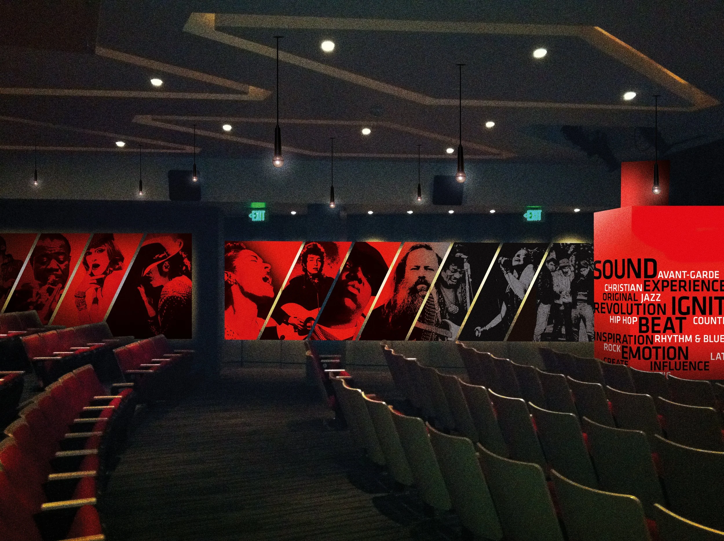 Clive Davis Theater — Proposed Branding — view 3