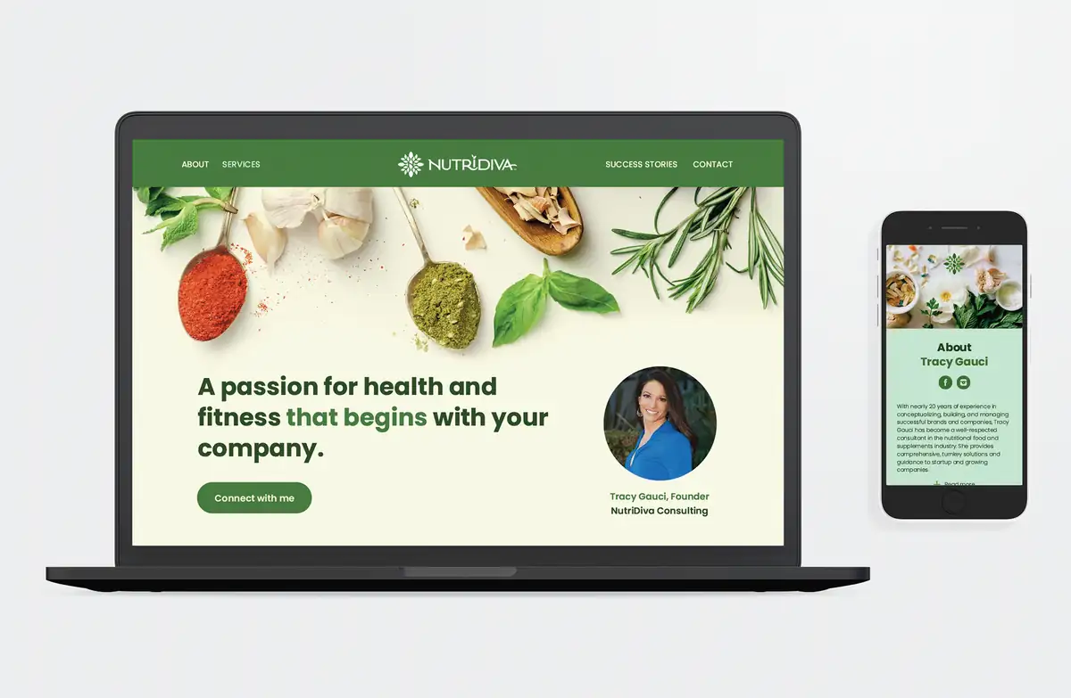 NutriDiva Consulting — Website Design + Development
